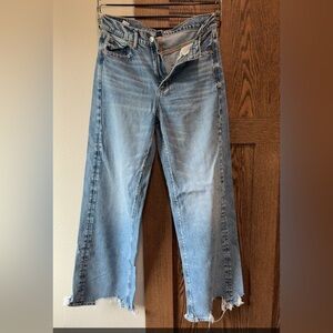 American Eagle Outfitters Women's Light Blue Flare Jeans